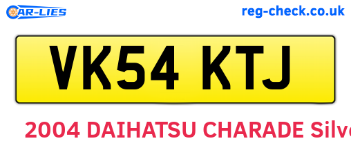VK54KTJ are the vehicle registration plates.