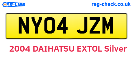NY04JZM are the vehicle registration plates.