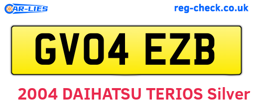 GV04EZB are the vehicle registration plates.