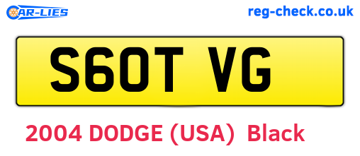 S60TVG are the vehicle registration plates.