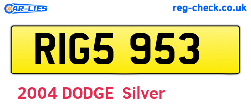 RIG5953 are the vehicle registration plates.
