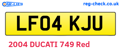 LF04KJU are the vehicle registration plates.