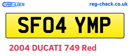 SF04YMP are the vehicle registration plates.