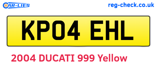 KP04EHL are the vehicle registration plates.