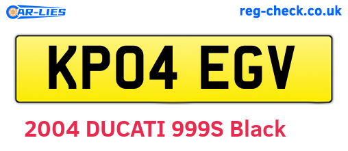 KP04EGV are the vehicle registration plates.