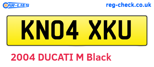 KN04XKU are the vehicle registration plates.