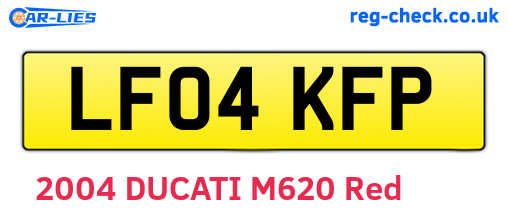 LF04KFP are the vehicle registration plates.