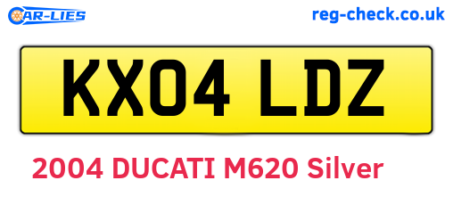 KX04LDZ are the vehicle registration plates.