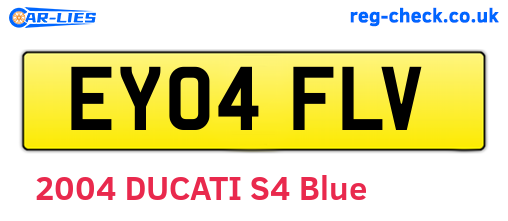 EY04FLV are the vehicle registration plates.