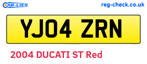 YJ04ZRN are the vehicle registration plates.
