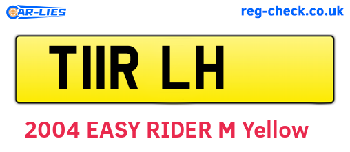 T11RLH are the vehicle registration plates.