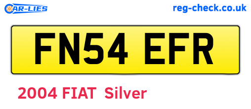 FN54EFR are the vehicle registration plates.