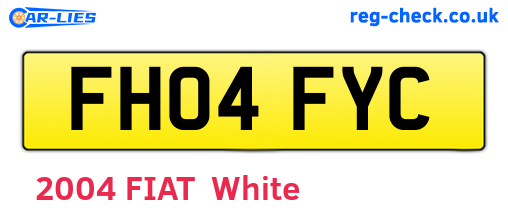 FH04FYC are the vehicle registration plates.