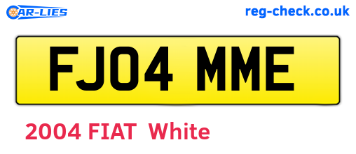 FJ04MME are the vehicle registration plates.