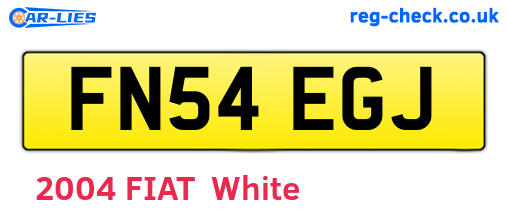 FN54EGJ are the vehicle registration plates.
