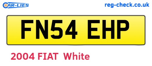 FN54EHP are the vehicle registration plates.
