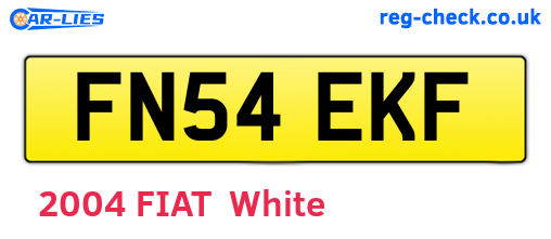 FN54EKF are the vehicle registration plates.