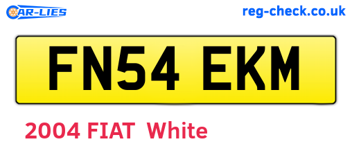 FN54EKM are the vehicle registration plates.