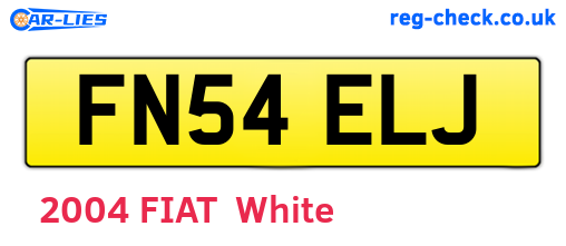 FN54ELJ are the vehicle registration plates.