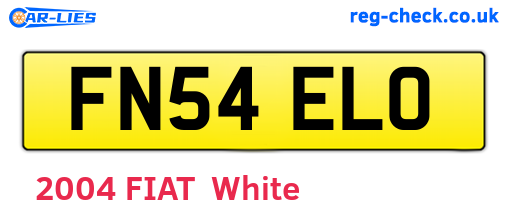 FN54ELO are the vehicle registration plates.