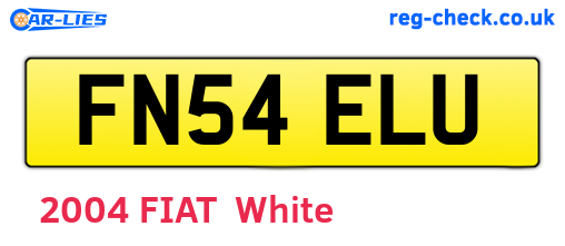 FN54ELU are the vehicle registration plates.