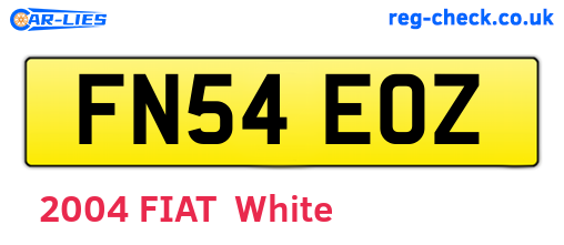 FN54EOZ are the vehicle registration plates.