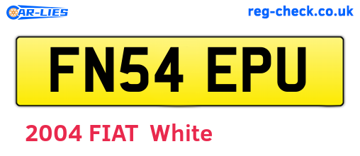 FN54EPU are the vehicle registration plates.