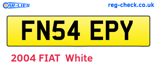 FN54EPY are the vehicle registration plates.