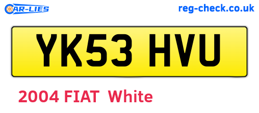 YK53HVU are the vehicle registration plates.
