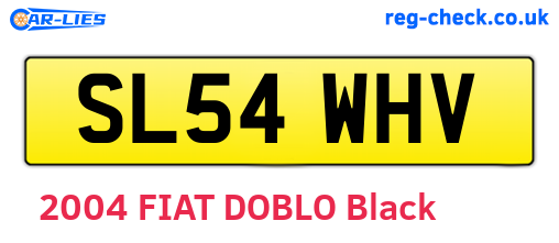SL54WHV are the vehicle registration plates.
