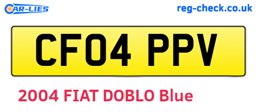 CF04PPV are the vehicle registration plates.