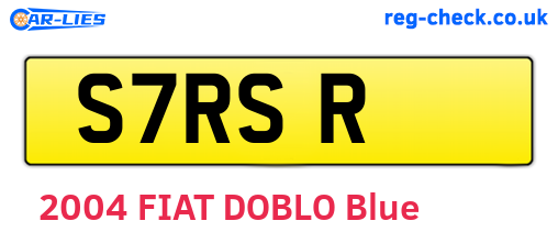 S7RSR are the vehicle registration plates.