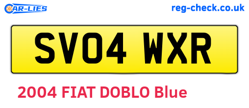 SV04WXR are the vehicle registration plates.
