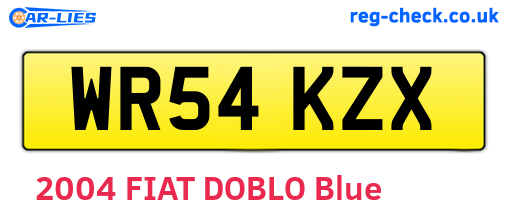WR54KZX are the vehicle registration plates.