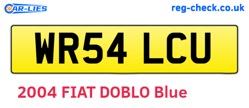 WR54LCU are the vehicle registration plates.