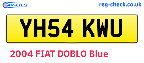 YH54KWU are the vehicle registration plates.