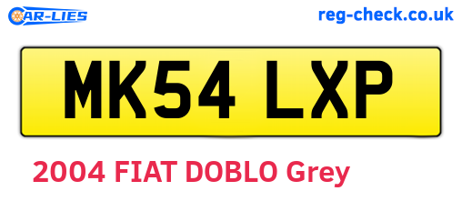 MK54LXP are the vehicle registration plates.