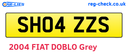 SH04ZZS are the vehicle registration plates.