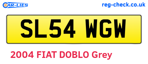 SL54WGW are the vehicle registration plates.