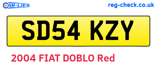 SD54KZY are the vehicle registration plates.