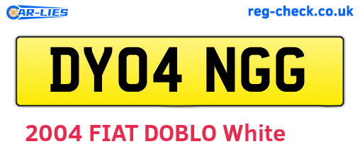 DY04NGG are the vehicle registration plates.