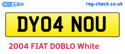 DY04NOU are the vehicle registration plates.