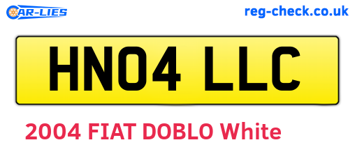 HN04LLC are the vehicle registration plates.