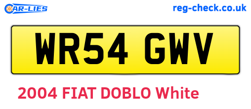 WR54GWV are the vehicle registration plates.