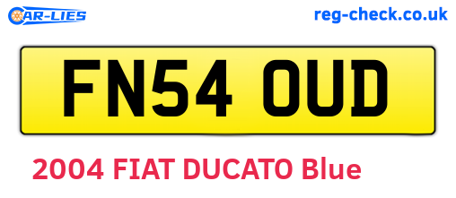 FN54OUD are the vehicle registration plates.