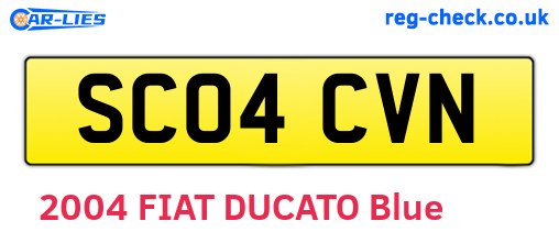 SC04CVN are the vehicle registration plates.