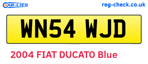 WN54WJD are the vehicle registration plates.