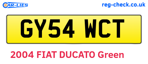 GY54WCT are the vehicle registration plates.