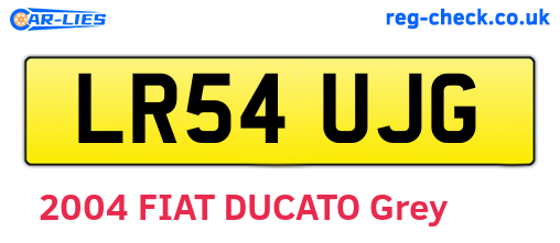 LR54UJG are the vehicle registration plates.