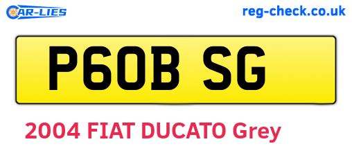 P60BSG are the vehicle registration plates.